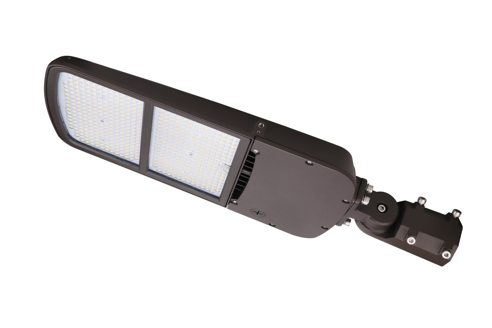 LED area light with a pole mounting arm