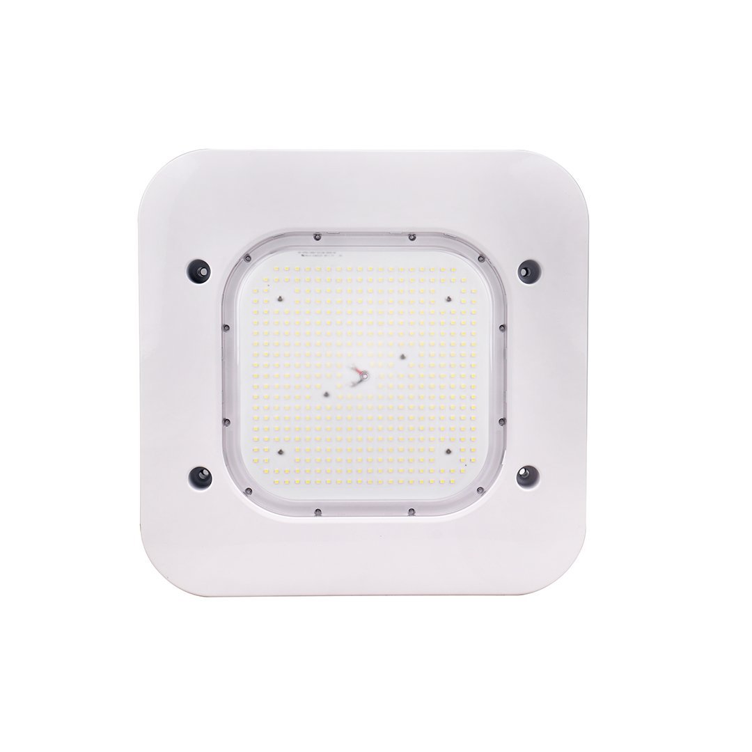 Square LED canopy light for gas station and parking canopies