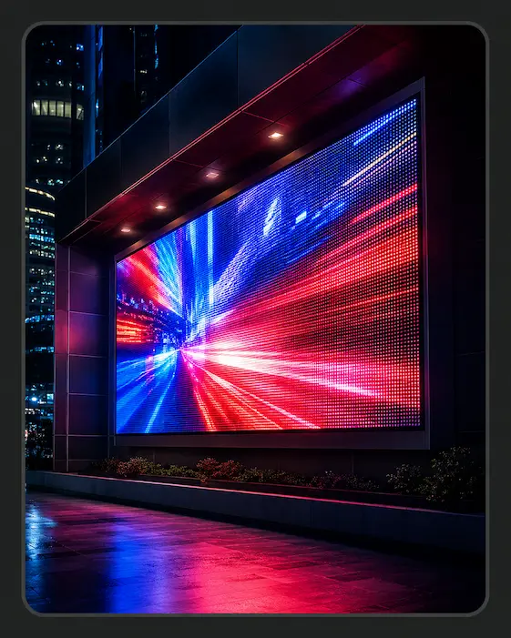 Large HD LED video display wall